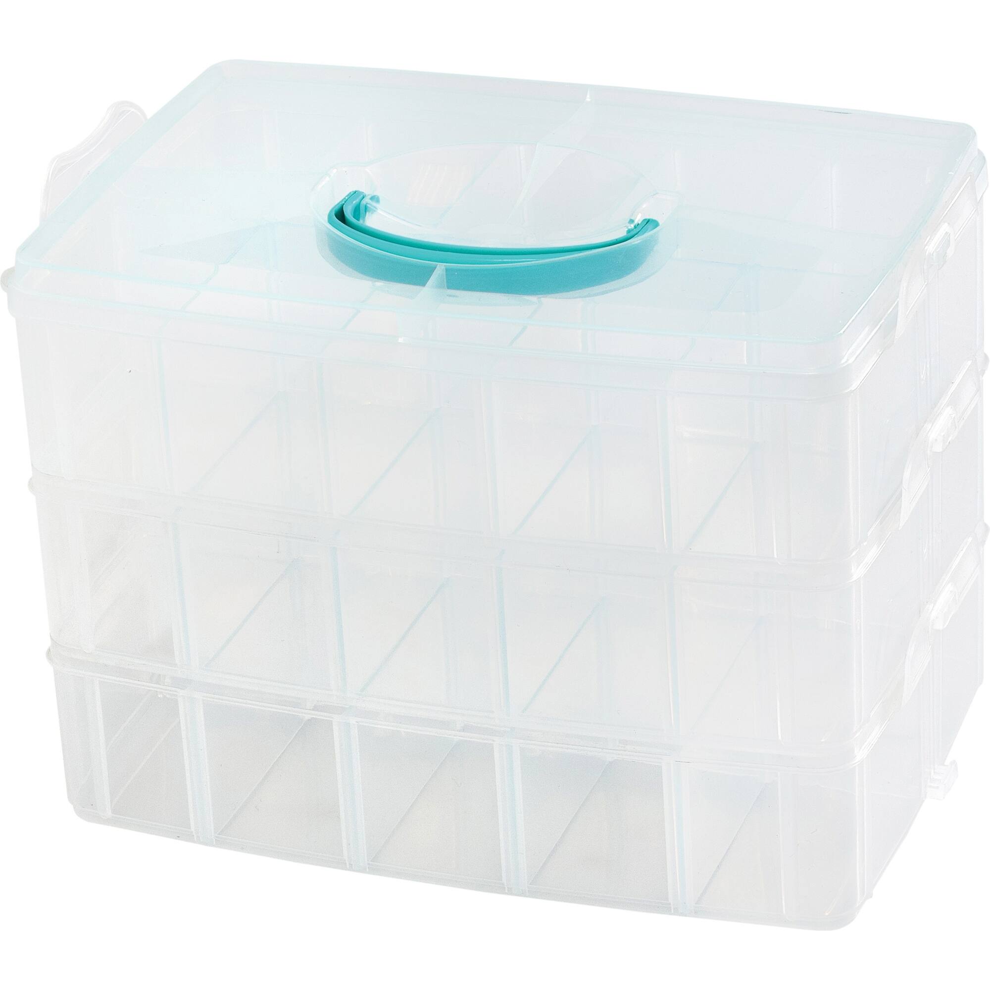 We R Memory Keepers® 3-Tier Snap Box Translucent Plastic Storage Case
